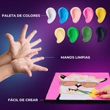 manualidad 3d para niños lienzo de pasta de modelado de secado al aire diseño llama