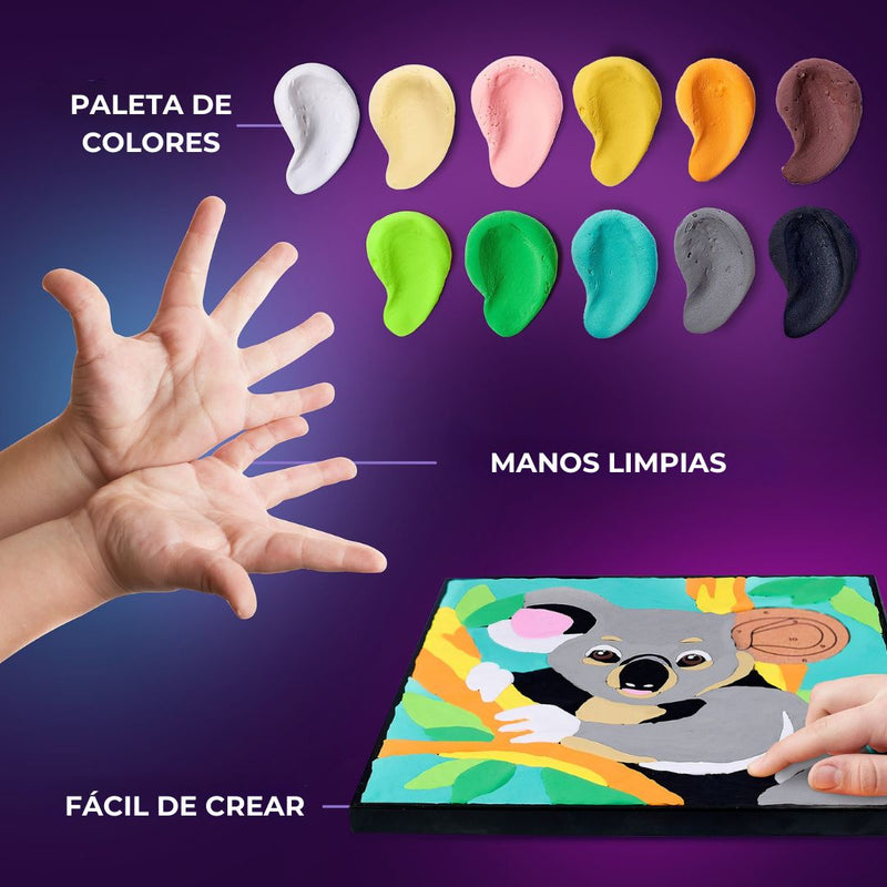 arcilla de modelado secado al aire arte 3D Okto Koala