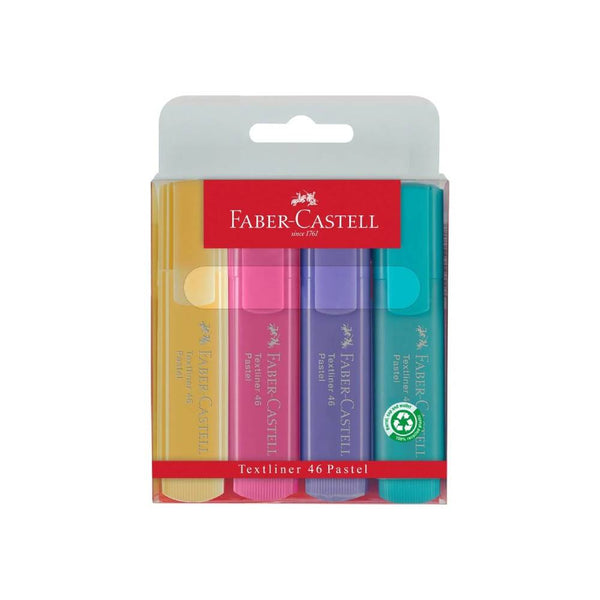 PACK 4 SUBRAYADOR PASTEL FABER CASTELL