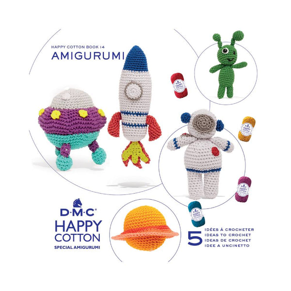 Happy Cotton Libro 14 Amigurumis Personajes del Espacio DMC