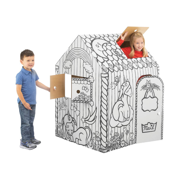 casa unicornio de cartón para montar fellowes