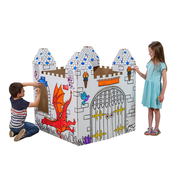 castillo para colorear y pintar infantil