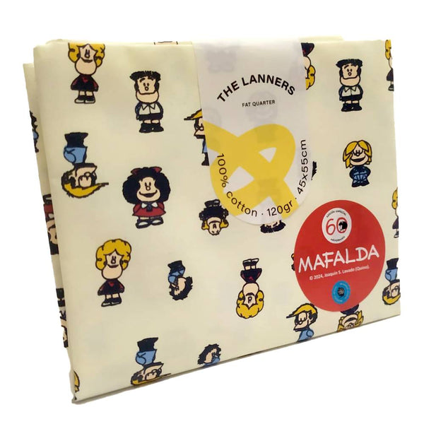 Fat Quarter Mafalda y Amigos Beige The Lanners (1)