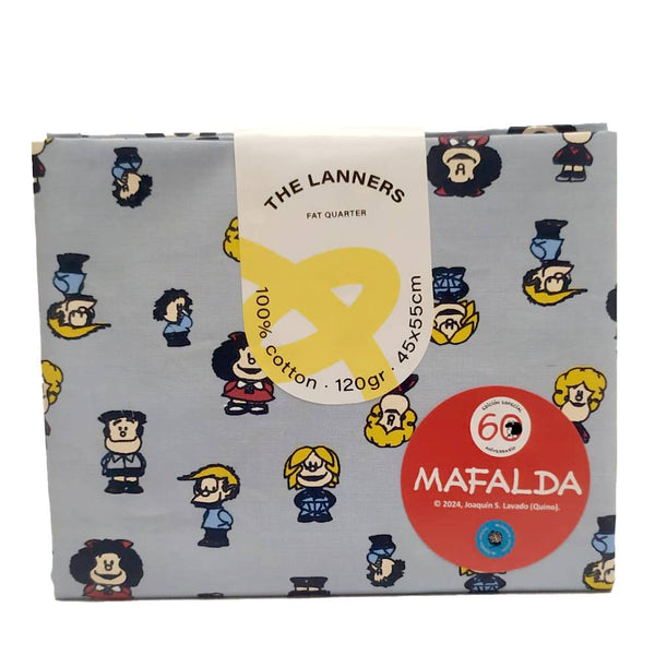 Fat Quarter Mafalda y Amigos Azul The Lanners (1)