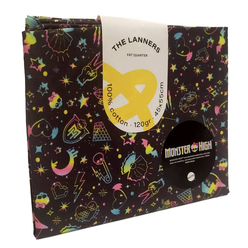 Fat Quarter Moster High Powder Negro The Lanners (1)