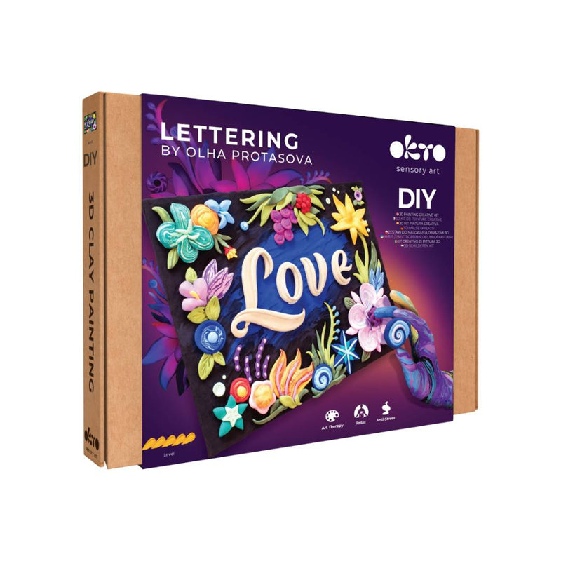 Okto DIY pintura creativa 3D arte sensorial - Lettering - LOVE