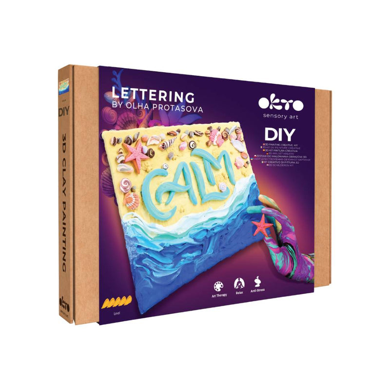 Okto DIY pintura creativa 3D arte sensorial - Lettering - CALM