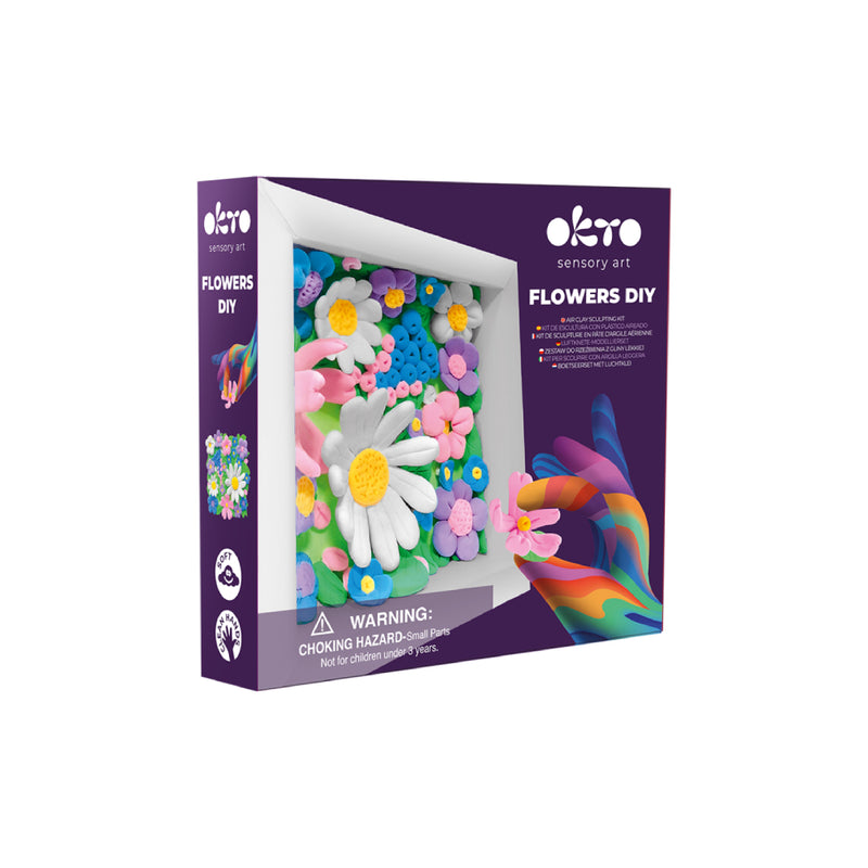 OKTO air clay flowers DIY field