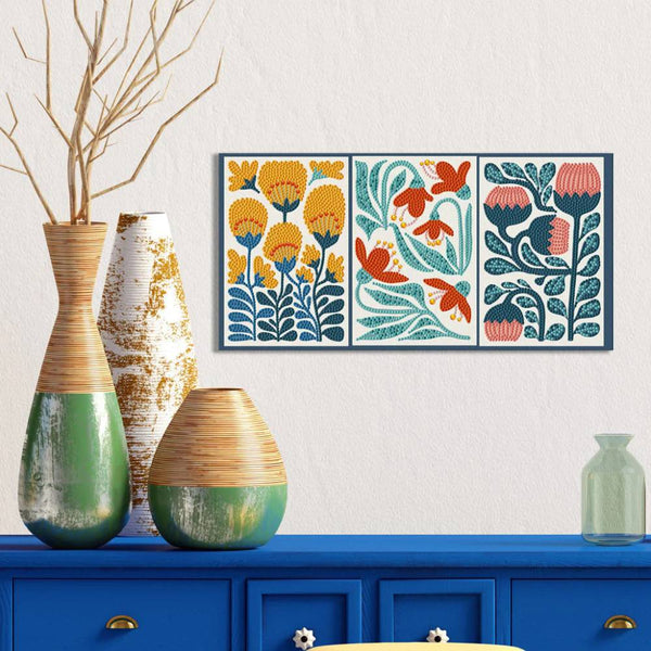 diamond painting cuadro triptico diamond dotz