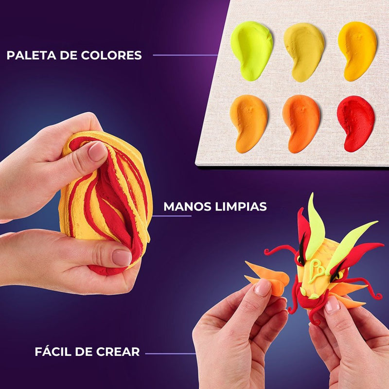 pasta de modelado con secado al aire OKTO Manga Fire