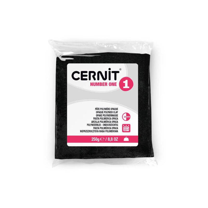 arcilla horneable negra 250 gramos cernit nº1