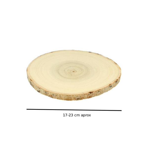 set de discos de madera natural 17-23 cm