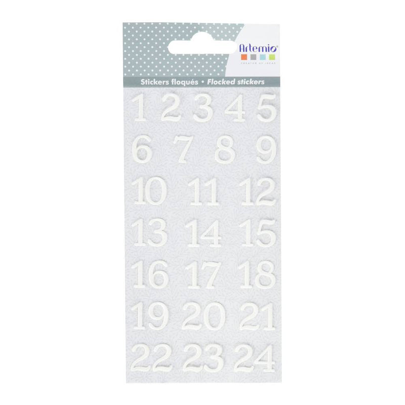 PEGATINAS CALENDARIO ADVIENTO Blancas