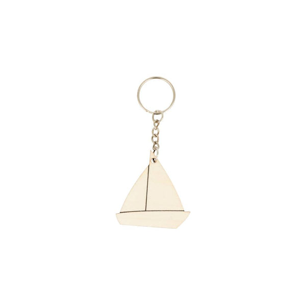 LLAVERO ARTEMIO MADERA BARCO 5 X 5 CM