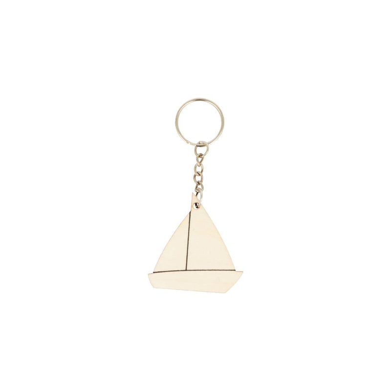 LLAVERO ARTEMIO MADERA BARCO 5 X 5 CM