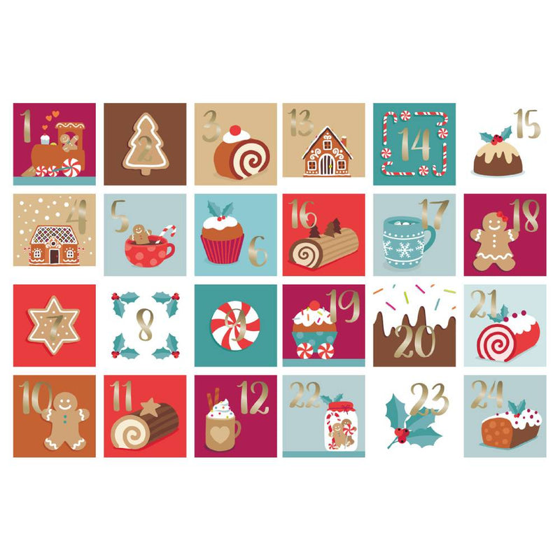 PEGATINAS CALENDARIO ADVIENTO JENJIBRE