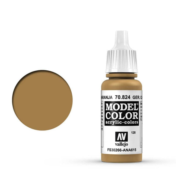 Pintura Acrílica Modelismo Vallejo Model Color 17ml 2/2 & 70824 Alemán Camuflaje Ocre Naranja