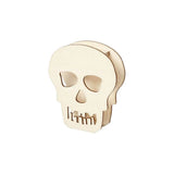 HALLOWEEN CRANEO MADERA 13,5CM