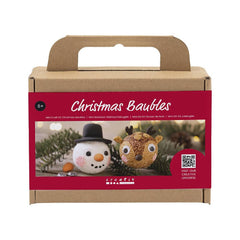 Mini Kit de manualidades Bolas de Navidad, Reno y muñeco de nieve, 1 paquete