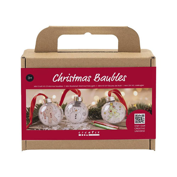 MINI CRAFT KIT BOLAS DE NAVIDAD PARA DECORAR CON DIBUJOS