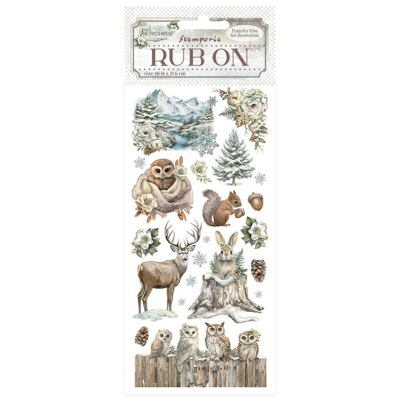 transfers rub on stamperia vida silverstre navidad the owls house