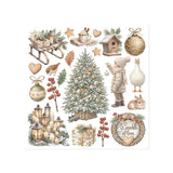 Set Transferibles Rub-On White Christmas Stamperia