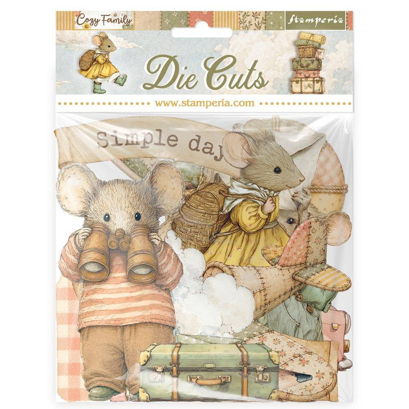die cuts cozy family stamperia