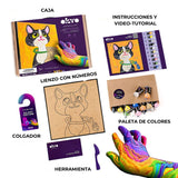 pintar con air clay OKTO manualidades para niños diseño gato