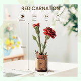 medidas maqueta de claveles rojos terminada robotime