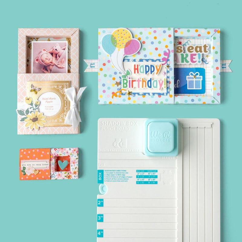 crear cajas de sombras personalizadas we r makers punch board