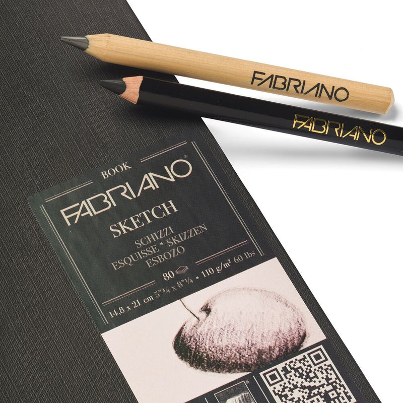 fabriano sketchbook con lápices grafitos y accesorios 