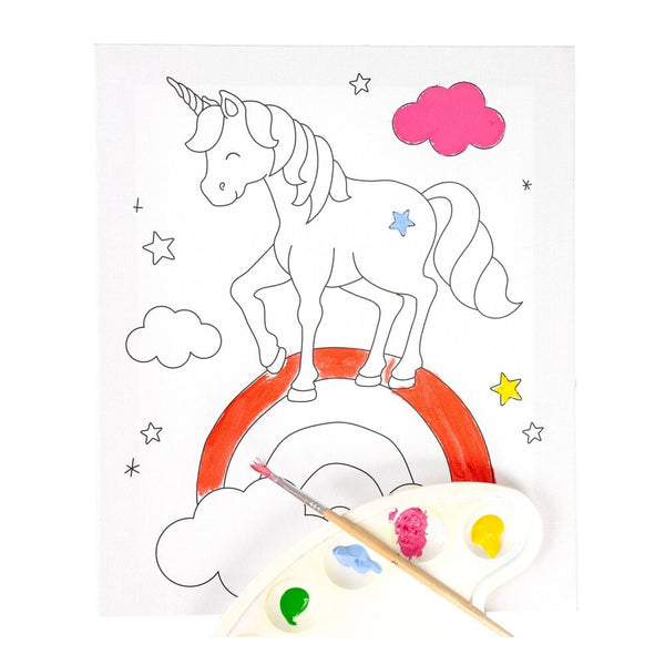 lienzo con diseño de unicornio para pintar 