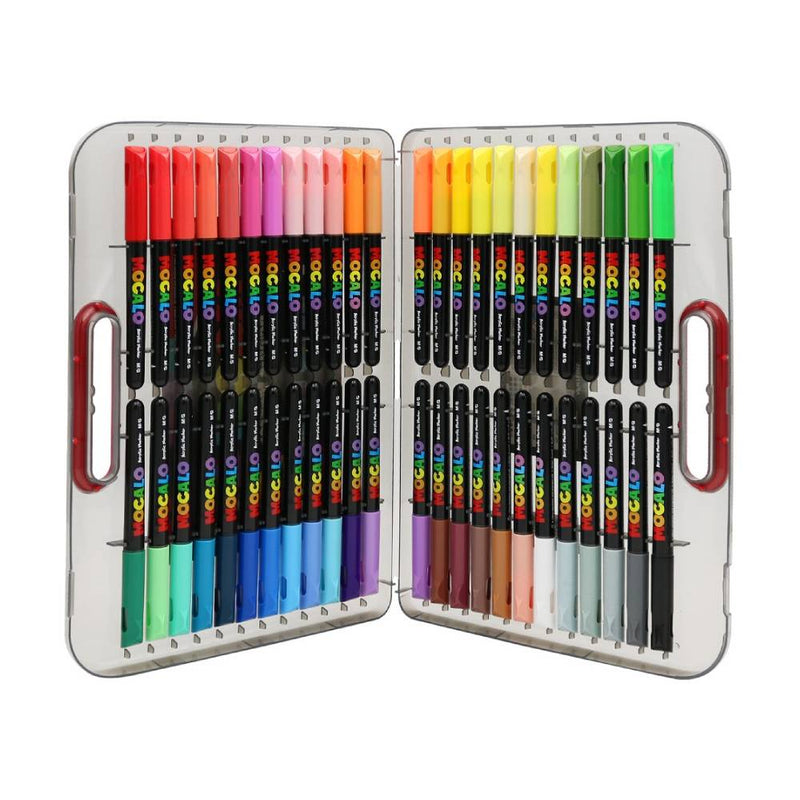 set rotulades acriñicos punta de pincel 48 unidades moncalo