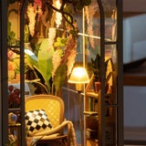 miniaturas maqueta book nook garden house robotime