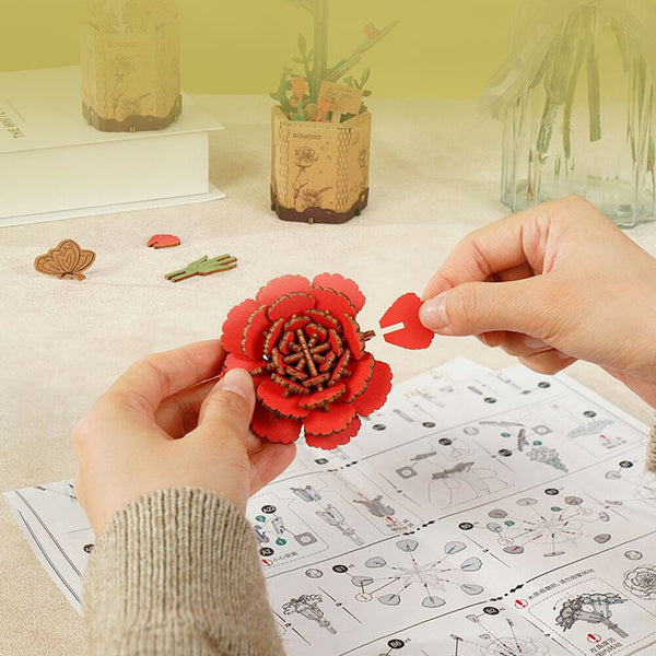 Maqueta Madera Clavel Rojo Robotime