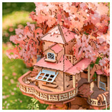 maqueta madera sakura tree house robotime