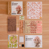 maqueta madera sakura tree house robotime piezas