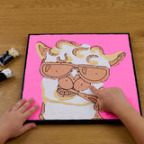 lienzo con números pasta de modelado llama OKTO 3D