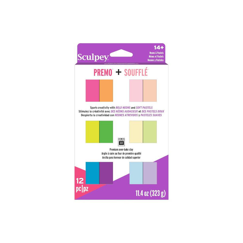 PACK SULPEY PREMO+SOUFFLE NEON Y PASTEL 12UDS