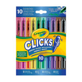 CLICKS - 10 ROTULADORES RETRÁCTILES LAVABLES