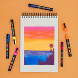 obra terminada con rotuladores posca estuche 40 unidades