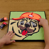lienzo de pasta de secado al aire 3D perro pug OKTO para niños +6 años 