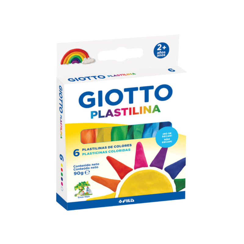 PLASTILINA GIOTTO CAJA 6 COLORES CLÁSICOS