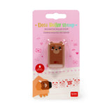DECO ROLLER STAMP - DECORATIVE ROLLER STAMP - TEDDY BEAR - RED INK