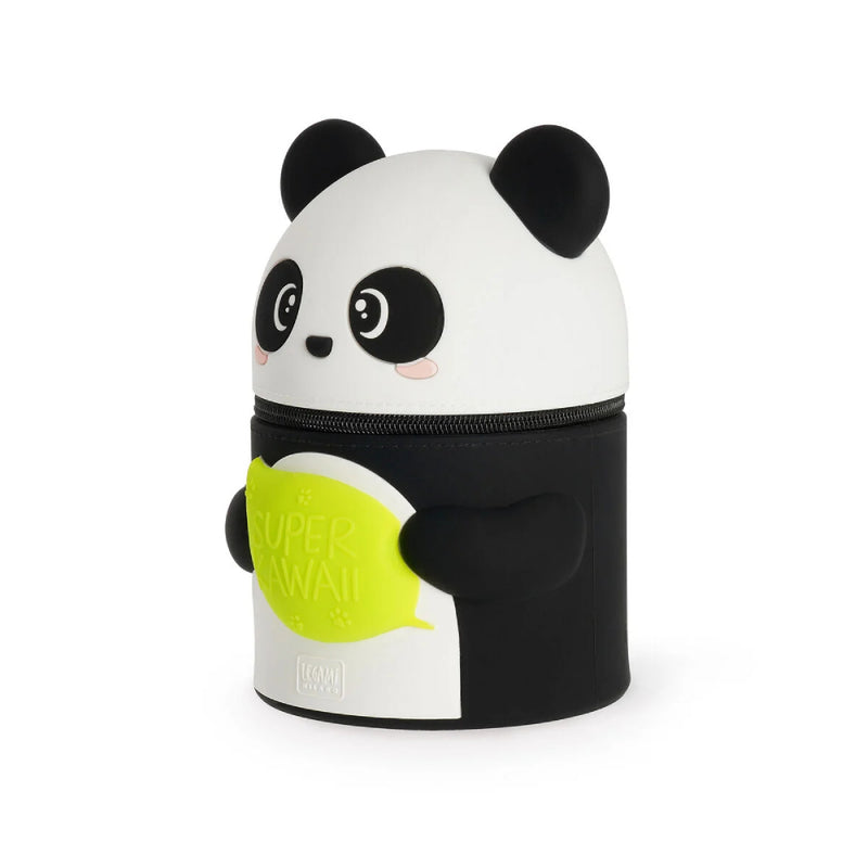 SUPER KAWAII - 2-IN-1 SILICONE PENCIL CASE - PANDA
