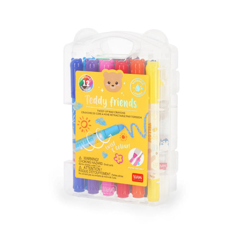 TEDDY FRIENDS - 12 CRAYONS