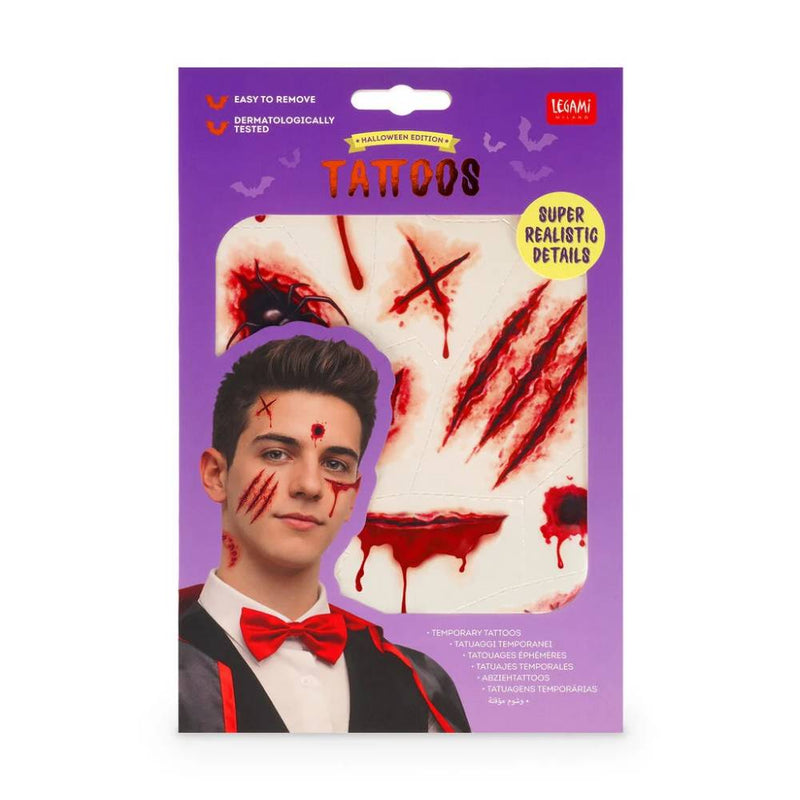 CREEPY TATTOOS - SCAR FACE TATTOO - SCAR HALLOWEEN