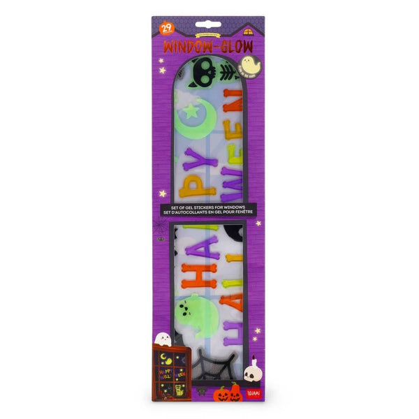 WINDO-GLOW - SET OF GEL STICKERS FOR WINDOW - LARGE HALLOWEEN