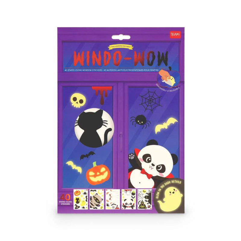 WINDO-WOW - 40 STATIC CLING STICKERS - HALLOWEEN