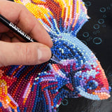 diamantiny detalles pez betta level up pintar con diamantes